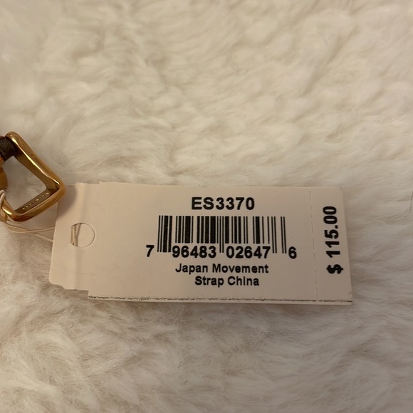 Fossil leather strap watch rose gold and gray NWT main image 5